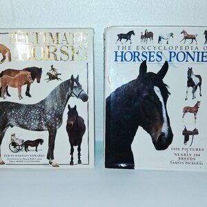 The Ultimate Horse Book / The Encyclopedia of Horses Ponies Hardcover Set of 2